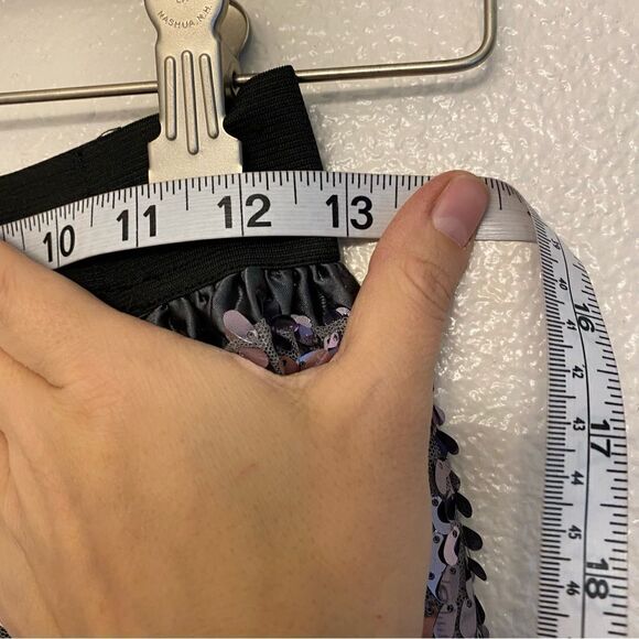 Children's Place gray lavender silver metallic bubble Sequin Skirt -12 - Picture 5 of 9